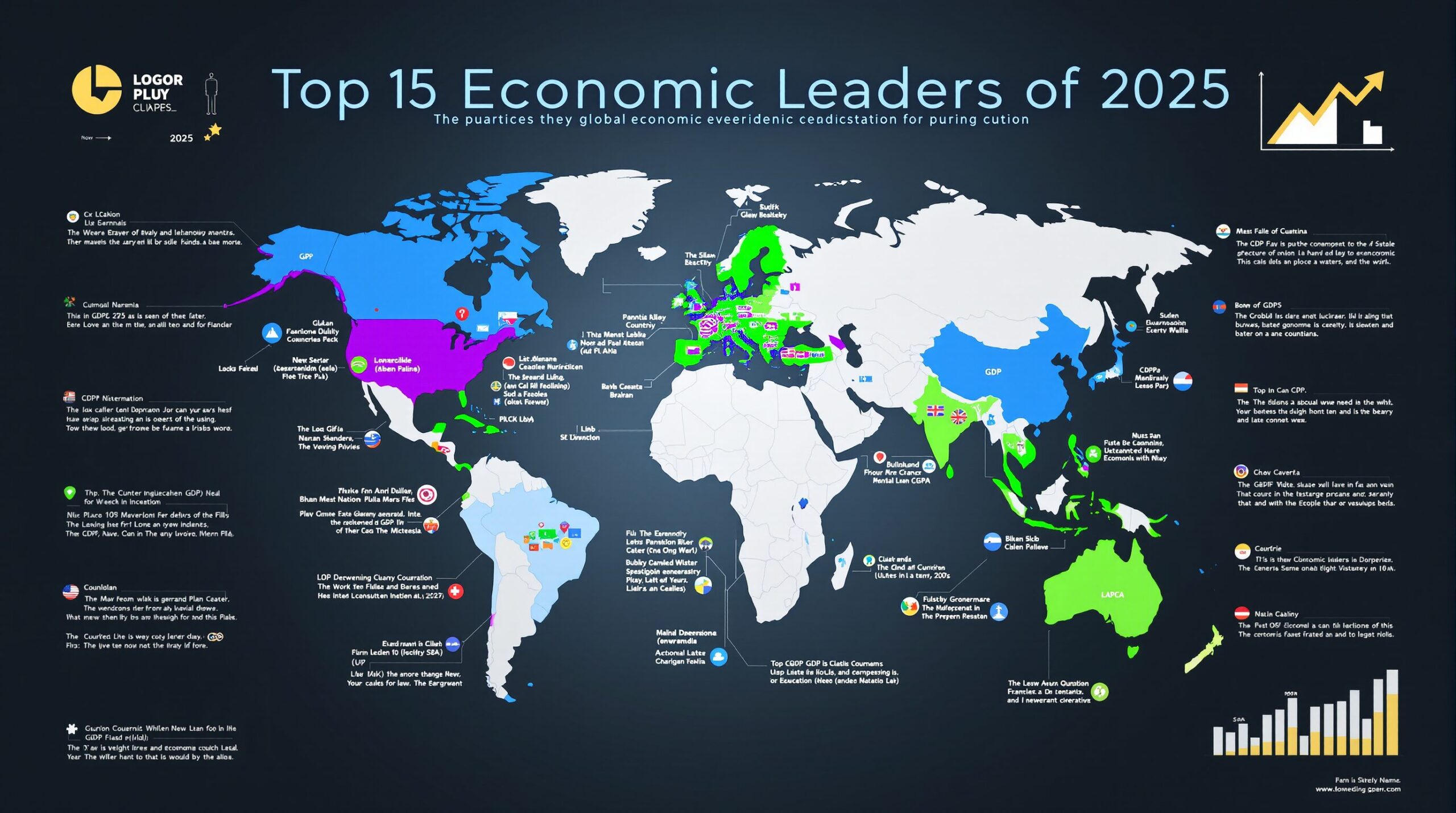 Países por producto interno bruto: los 15 líderes económicos mundiales en 2025